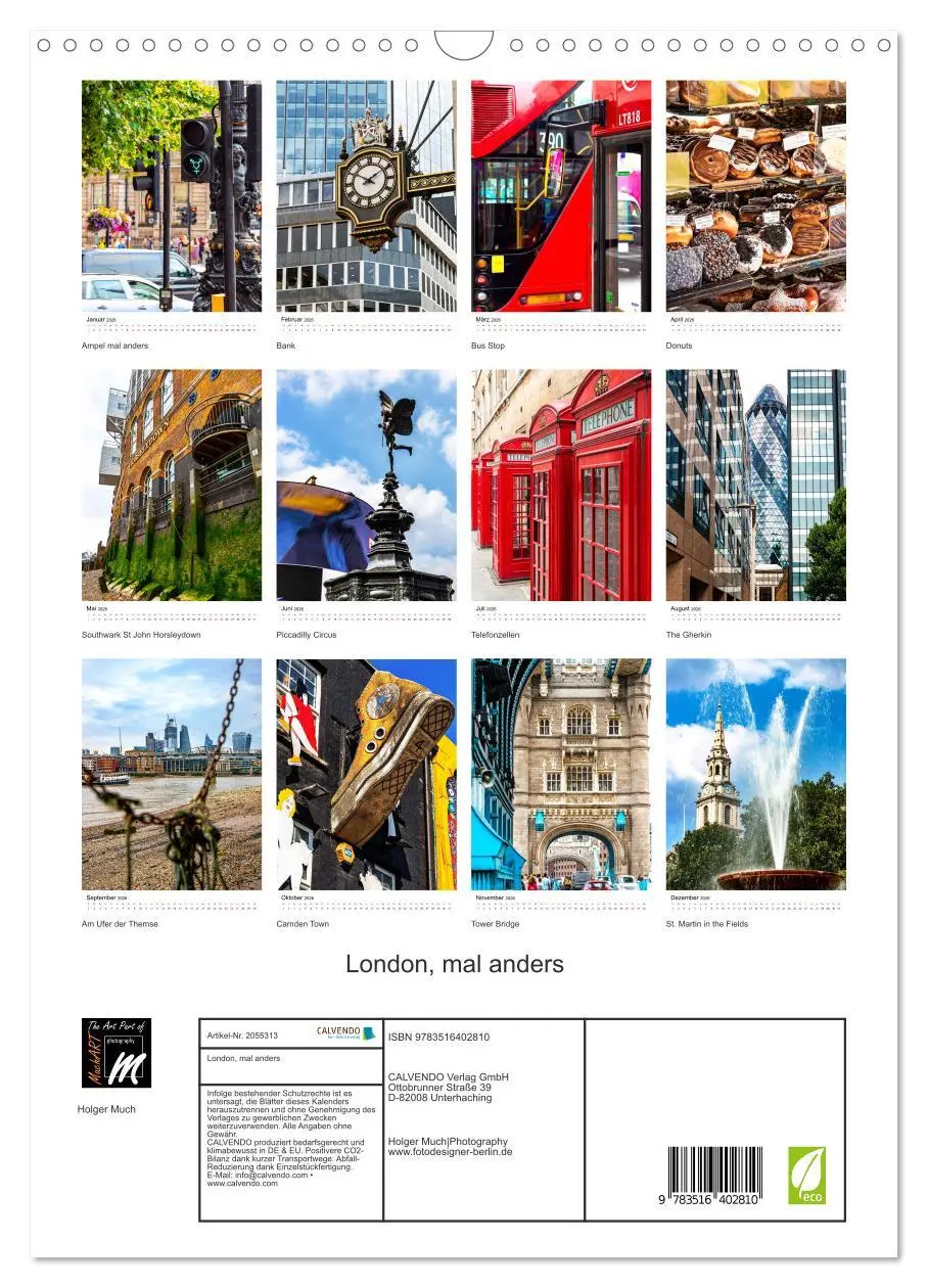 Bild: 9783516402810 | London, mal anders (Wandkalender 2026 DIN A3 hoch), CALVENDO...