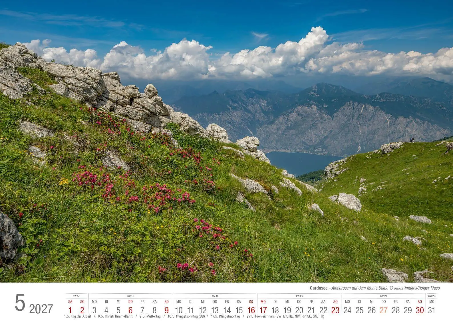 Bild: 9783965352810 | Gardasee 2027 Bildkalender A3 cm quer, spiralgebunden | Holger Klaes