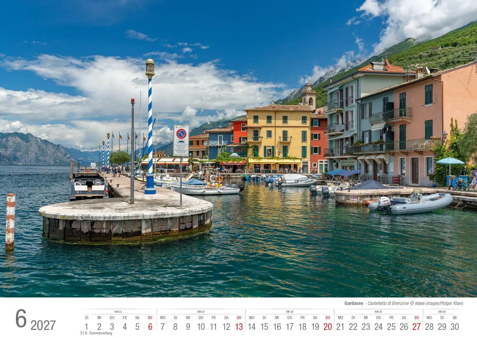 Bild: 9783965352810 | Gardasee 2027 Bildkalender A3 cm quer, spiralgebunden | Holger Klaes