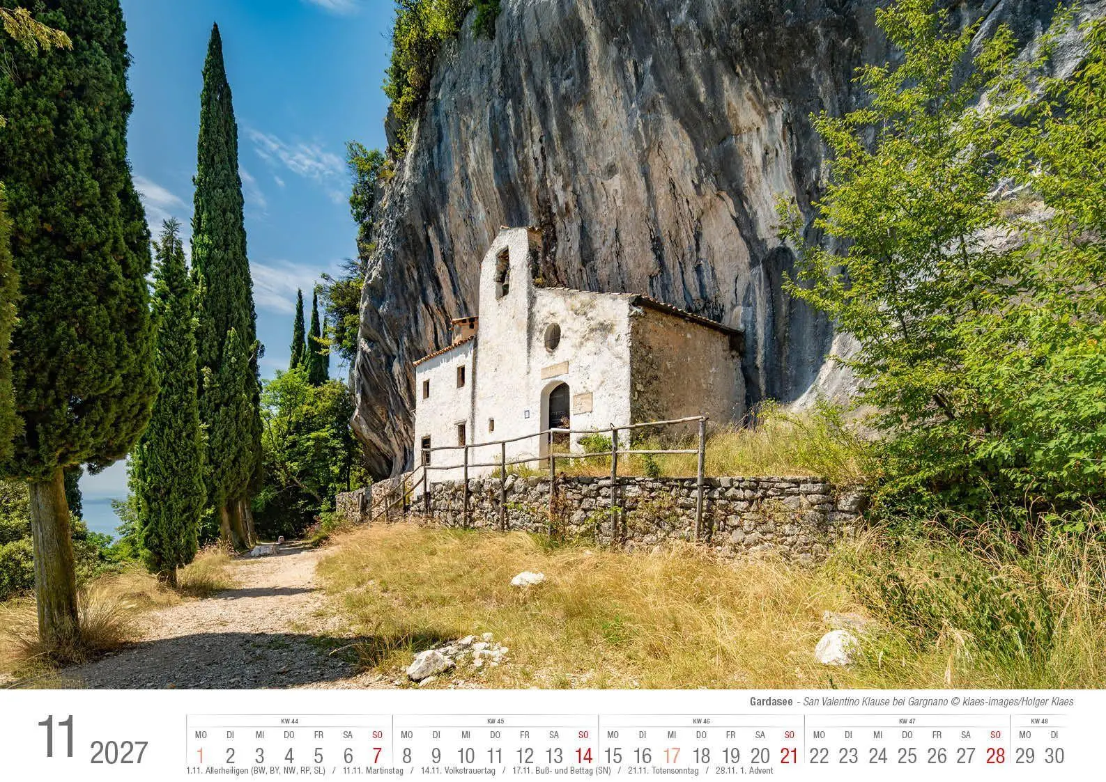 Bild: 9783965352810 | Gardasee 2027 Bildkalender A3 cm quer, spiralgebunden | Holger Klaes