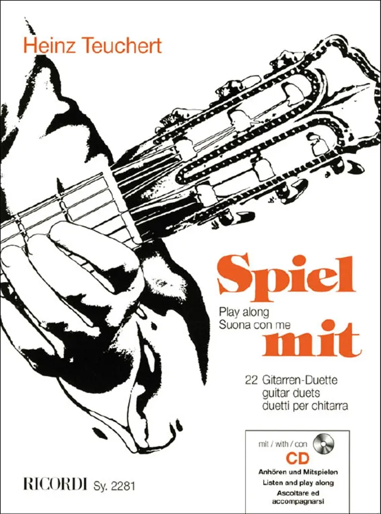 Cover: 9790204222810 | Spiel mit | 22 Gitarren-Duette | Heinz Teuchert | Buch + CD