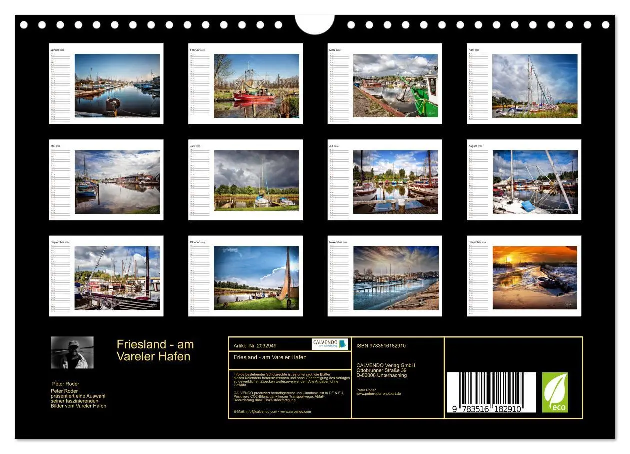Bild: 9783516182910 | Friesland - am Vareler Hafen (Wandkalender 2026 DIN A4 quer),...