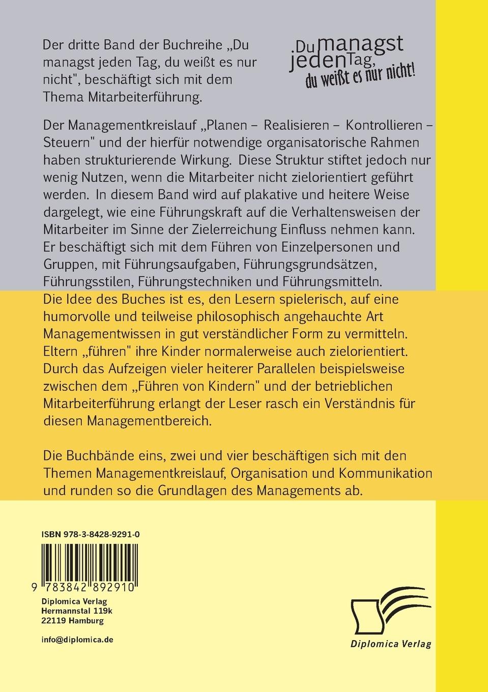 Rückseite: 9783842892910 | Du managst jeden Tag, du weißt es nur nicht - Praxisratgeber...