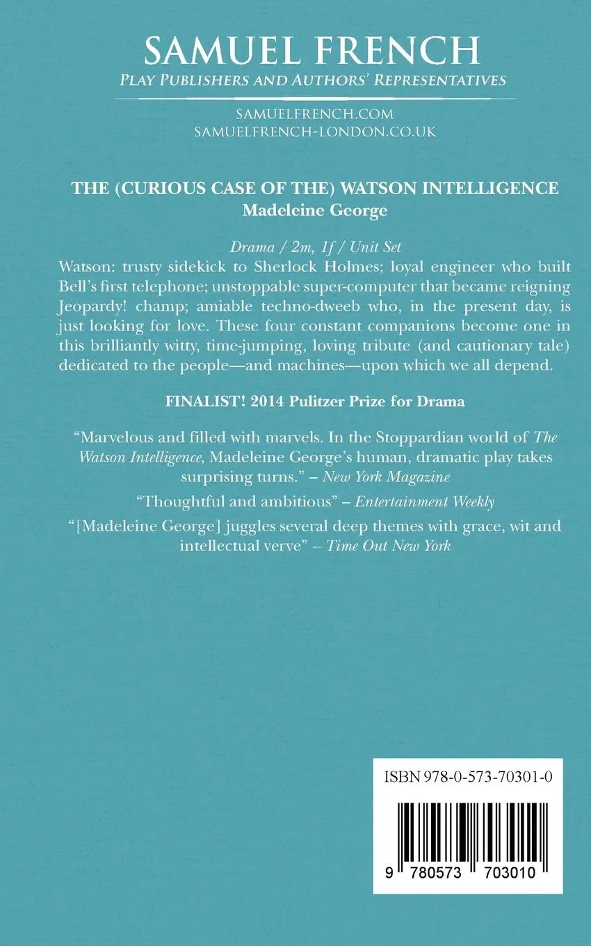 Rückseite: 9780573703010 | The (Curious Case of The) Watson Intelligence | Madeleine George