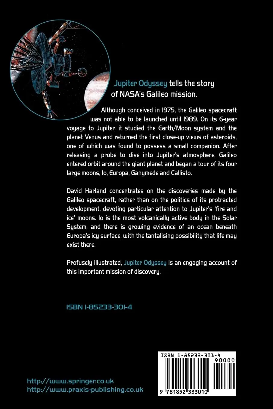 Rückseite: 9781852333010 | Jupiter Odyssey | The Story of NASA's Galileo Mission | Harland | Buch