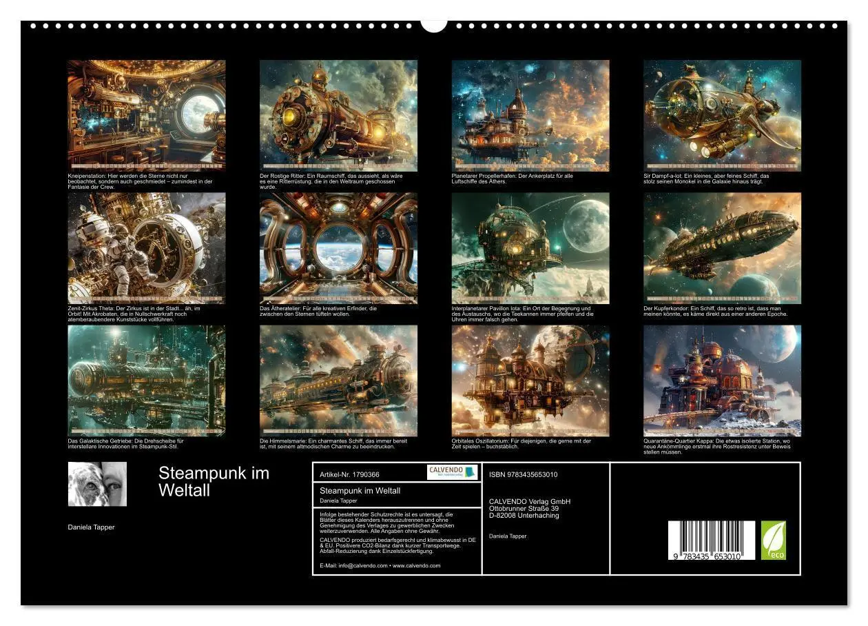 Bild: 9783435653010 | Steampunk im Weltall (hochwertiger Premium Wandkalender 2025 DIN A2...