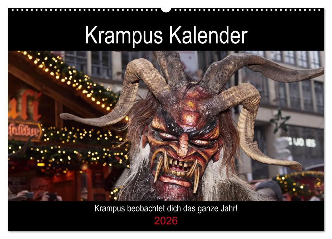 Cover: 9783457743010 | Krampus Kalender 2026 (Wandkalender 2026 DIN A2 quer), CALVENDO...