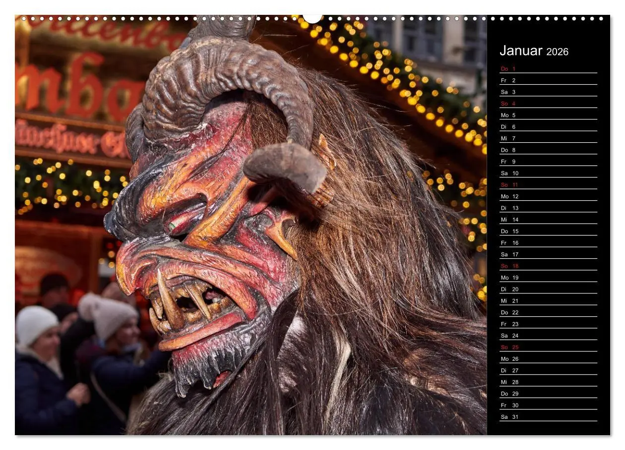 Bild: 9783457743010 | Krampus Kalender 2026 (Wandkalender 2026 DIN A2 quer), CALVENDO...