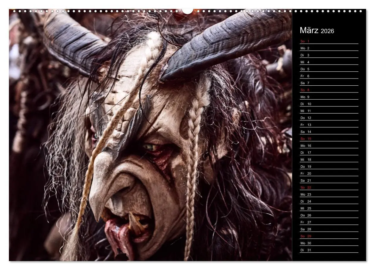 Bild: 9783457743010 | Krampus Kalender 2026 (Wandkalender 2026 DIN A2 quer), CALVENDO...