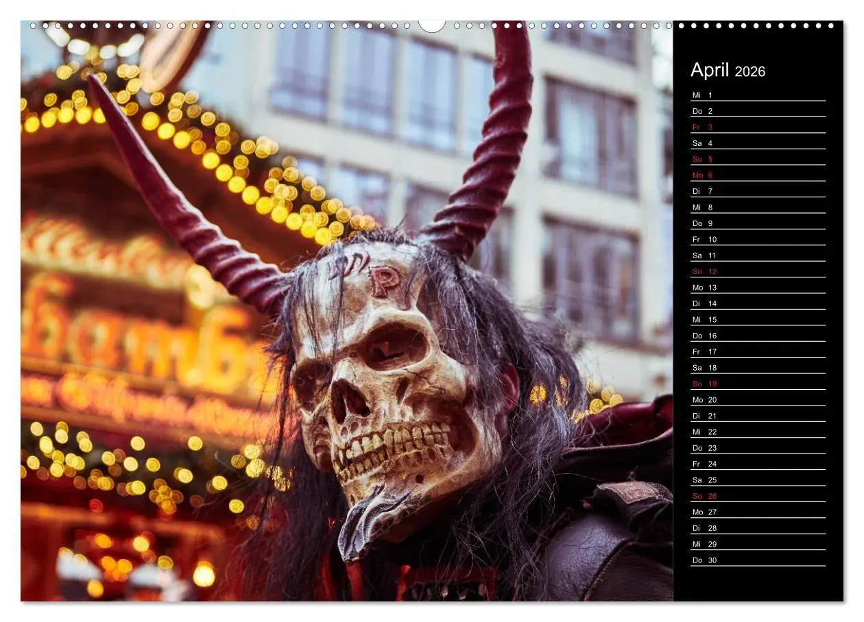 Bild: 9783457743010 | Krampus Kalender 2026 (Wandkalender 2026 DIN A2 quer), CALVENDO...
