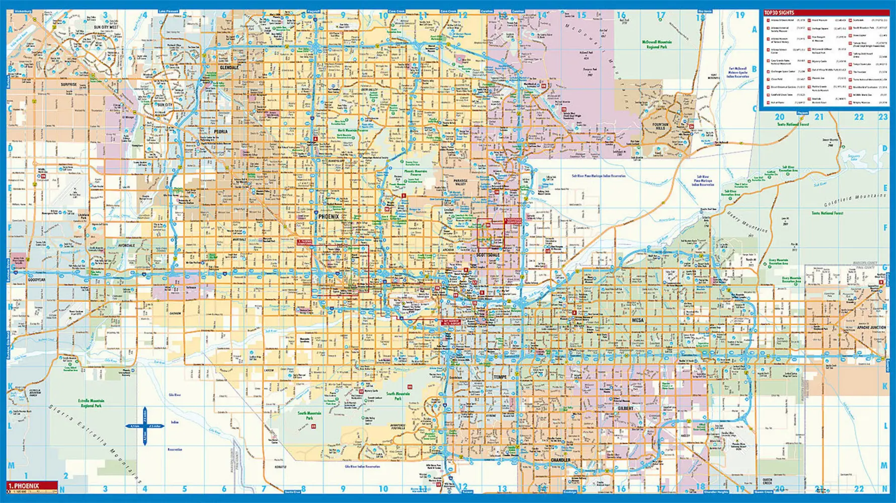 Bild: 9783866093010 | Borch Map Phoenix | (Land-)Karte | Mehrfarbendruck. Gefalzt | 2 S.