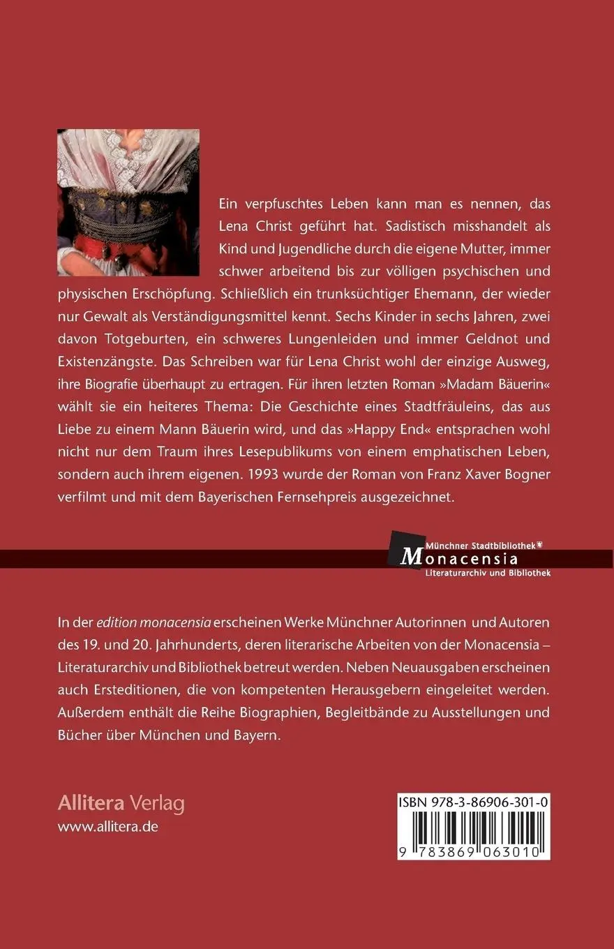 Rückseite: 9783869063010 | Madam Bäuerin | Roman | Lena Christ | Taschenbuch | 124 S. | Deutsch