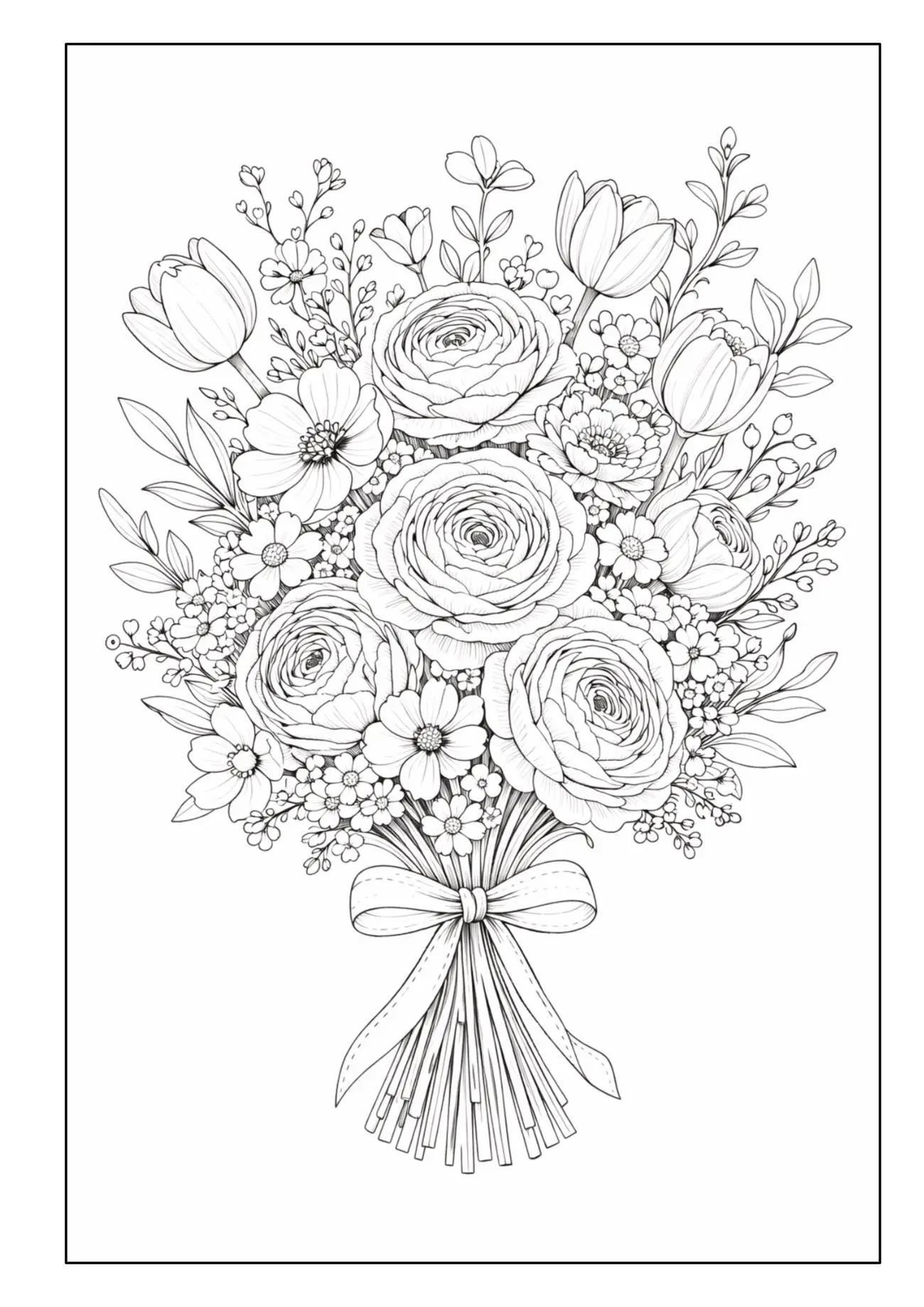 Bild: 9783986573010 | Blumensträuße - Blumen Malbuch für Erwachsene mit 50 schönen...
