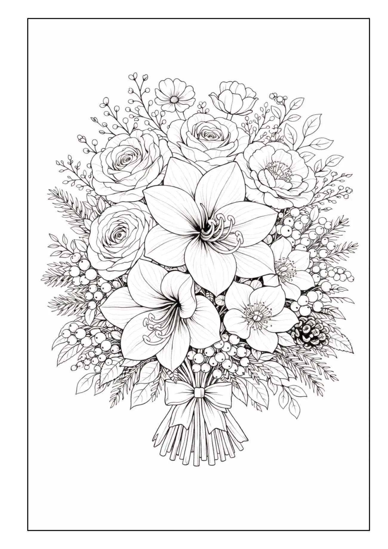 Bild: 9783986573010 | Blumensträuße - Blumen Malbuch für Erwachsene mit 50 schönen...