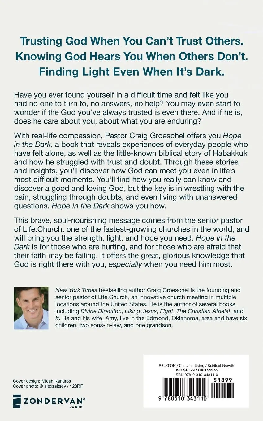 Rückseite: 9780310343110 | Hope in the Dark | Believing God Is Good When Life Is Not | Groeschel