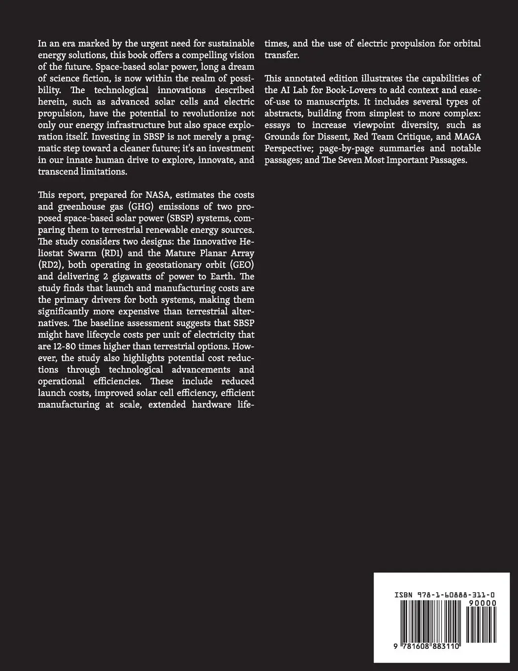 Rückseite: 9781608883110 | Space-Based Solar Power | Nasa Otps | Taschenbuch | Englisch | 2024