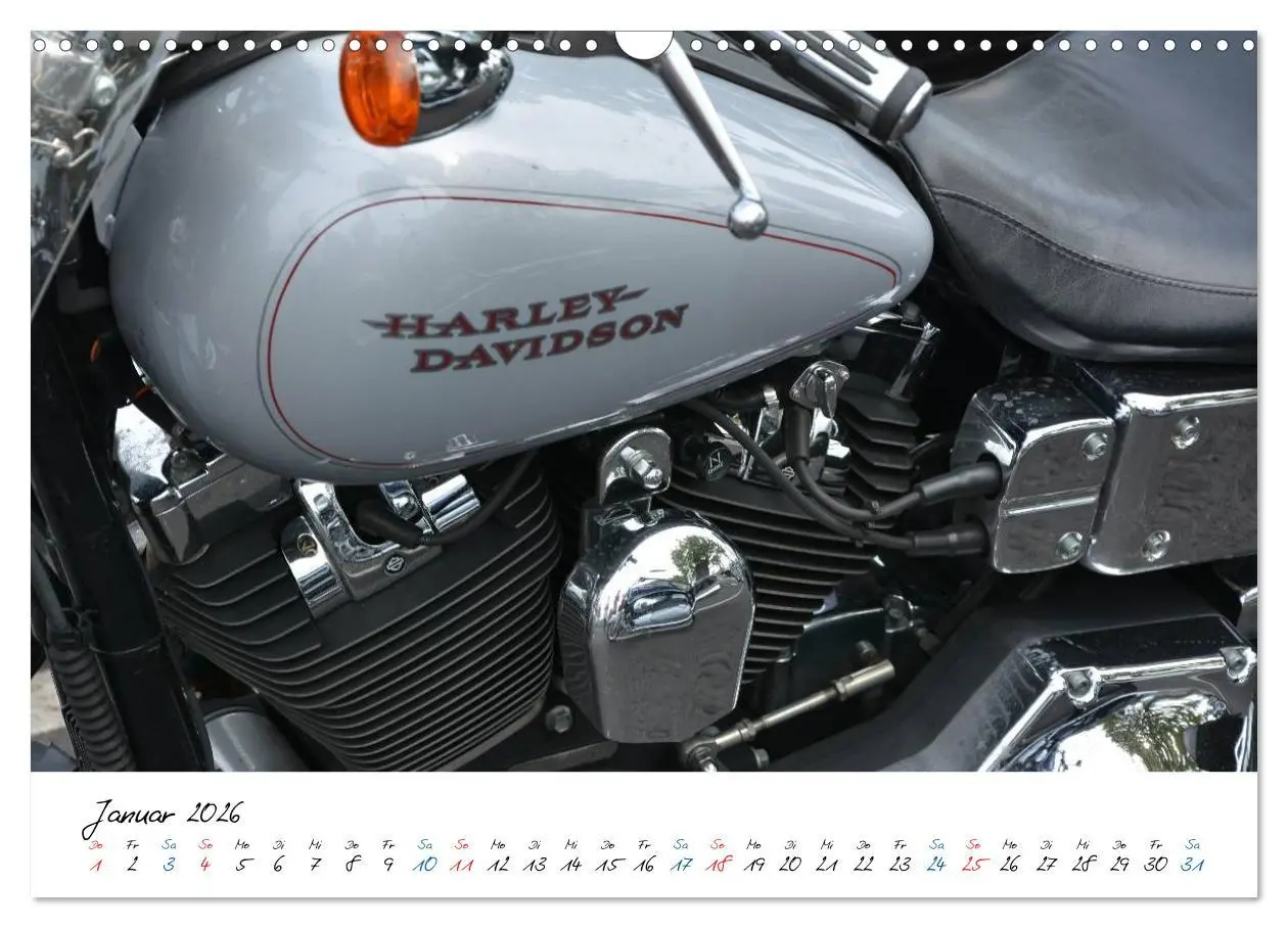 Bild: 9783457973110 | Harley Davidson - Details einer Legende (Wandkalender 2026 DIN A3...