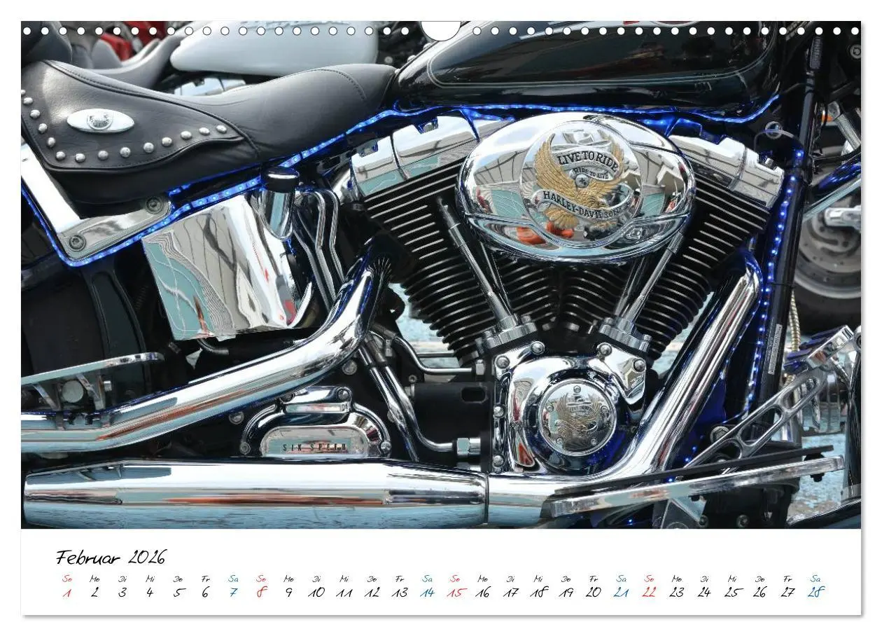 Bild: 9783457973110 | Harley Davidson - Details einer Legende (Wandkalender 2026 DIN A3...