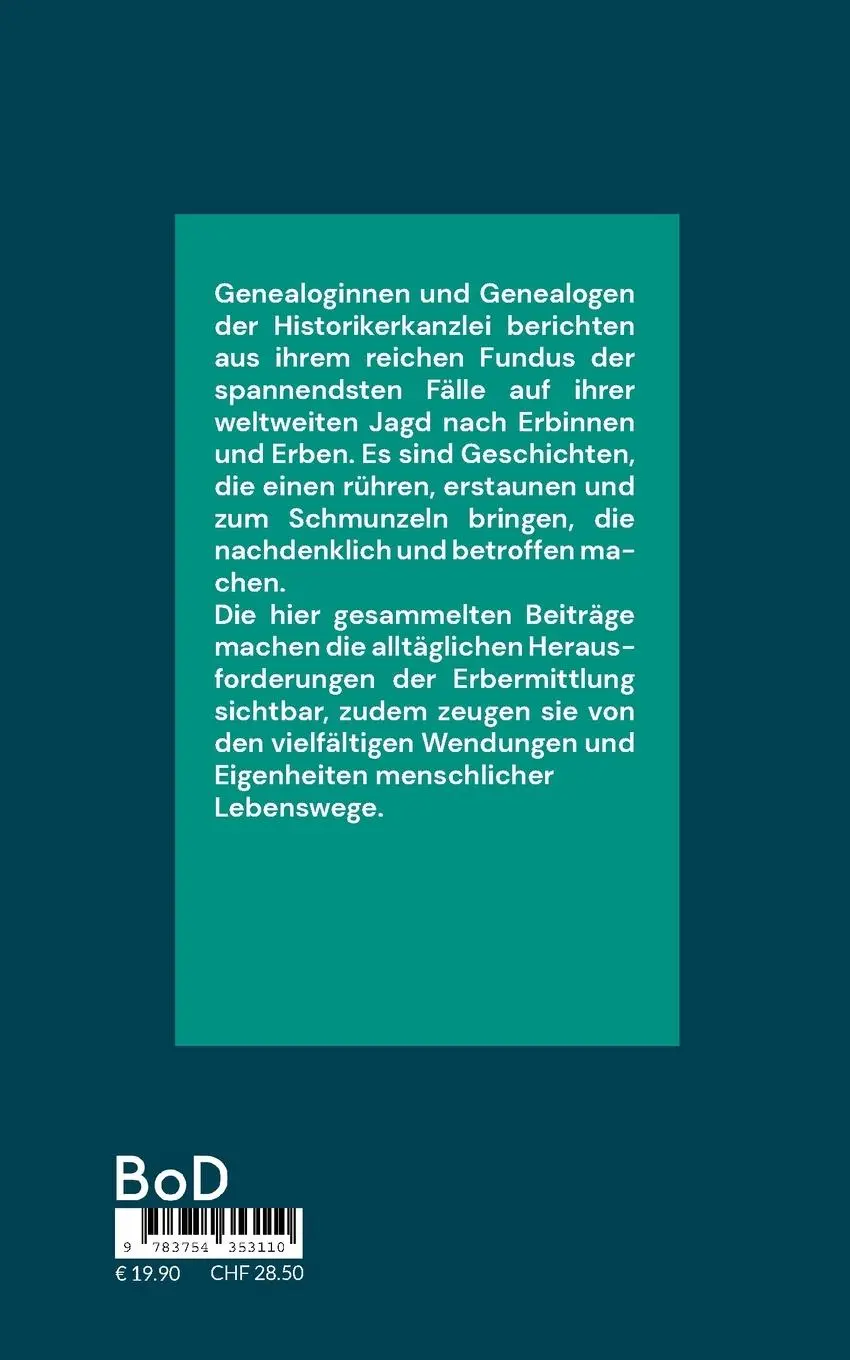 Rückseite: 9783754353110 | Die weltweite Jagd nach Erben | GmbH | Taschenbuch | Paperback | 2021