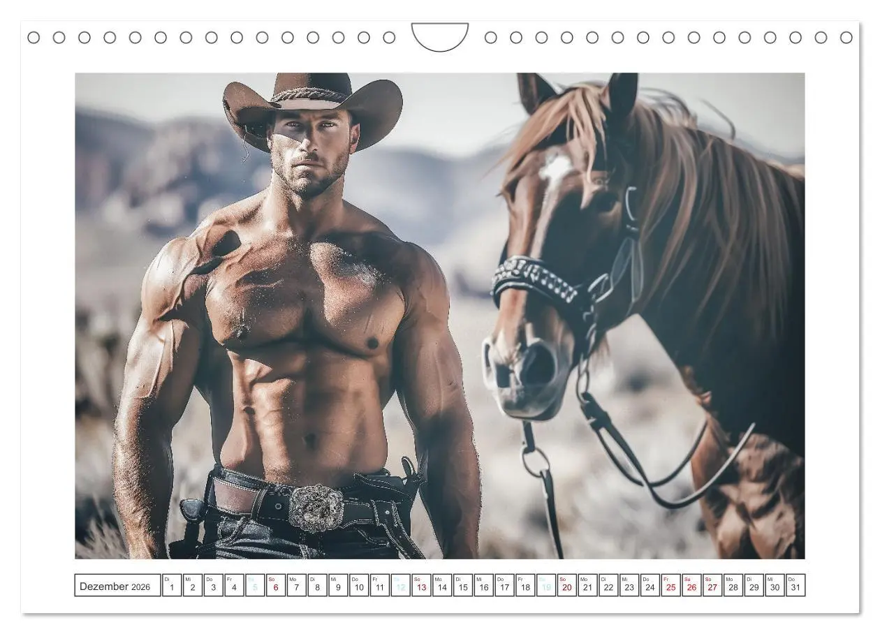 Bild: 9783457343210 | Im Bann des Cowboys (Wandkalender 2026 DIN A4 quer), CALVENDO...