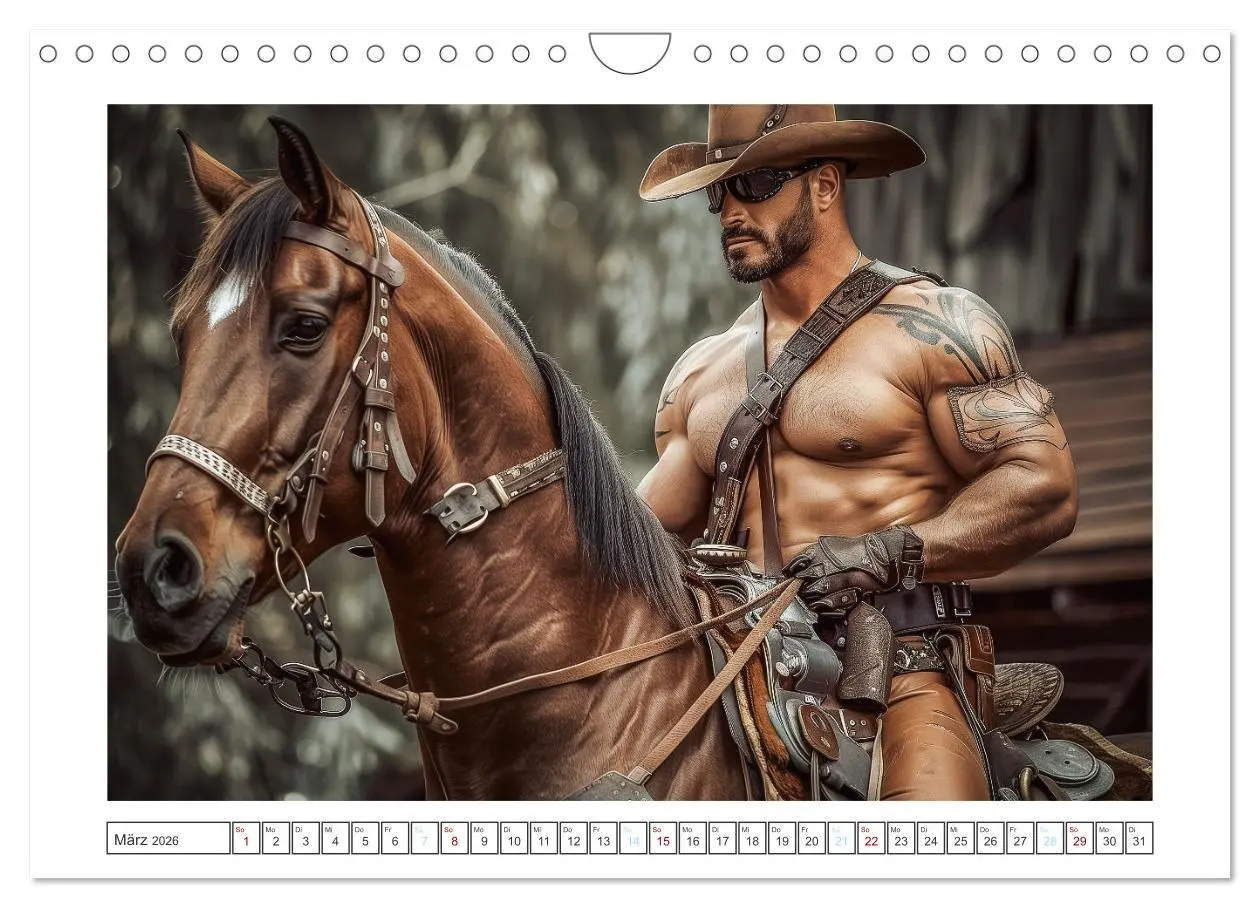 Bild: 9783457343210 | Im Bann des Cowboys (Wandkalender 2026 DIN A4 quer), CALVENDO...