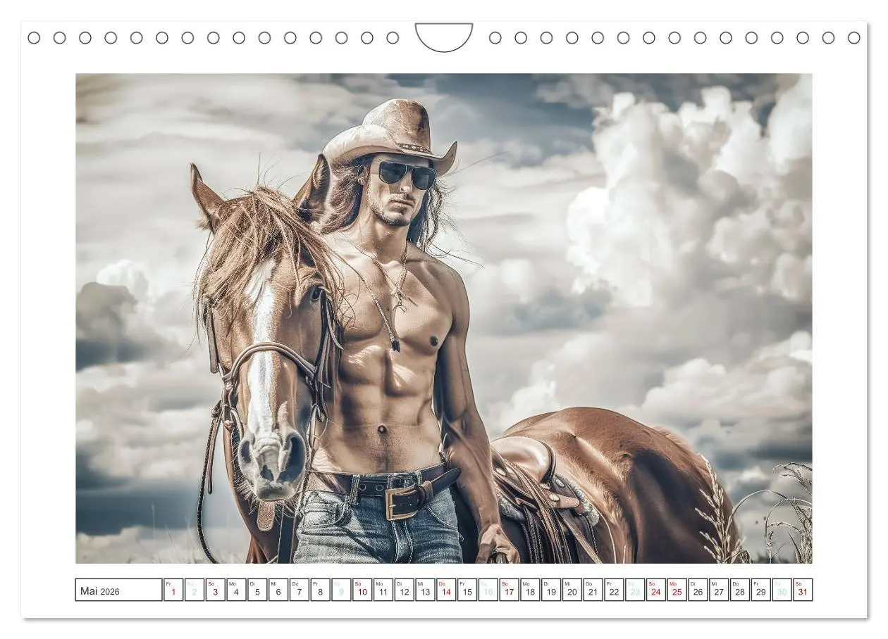 Bild: 9783457343210 | Im Bann des Cowboys (Wandkalender 2026 DIN A4 quer), CALVENDO...