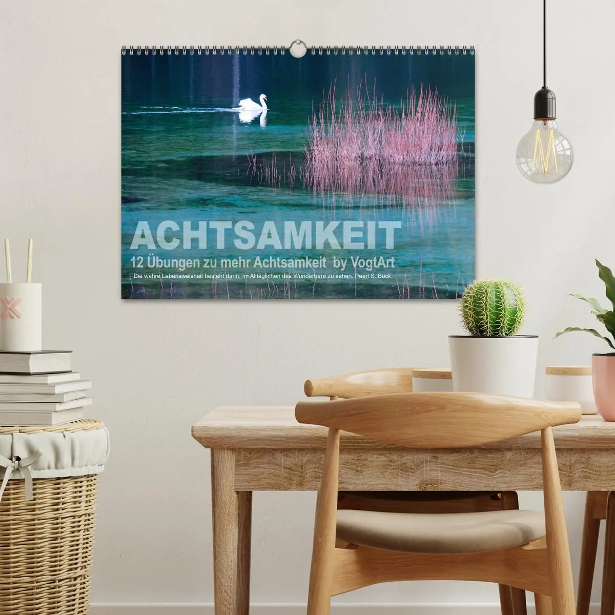 Bild: 9783457723210 | Achtsamkeit, 12 Übungen zu mehr Achtsamkeit. (Wandkalender 2026 DIN...