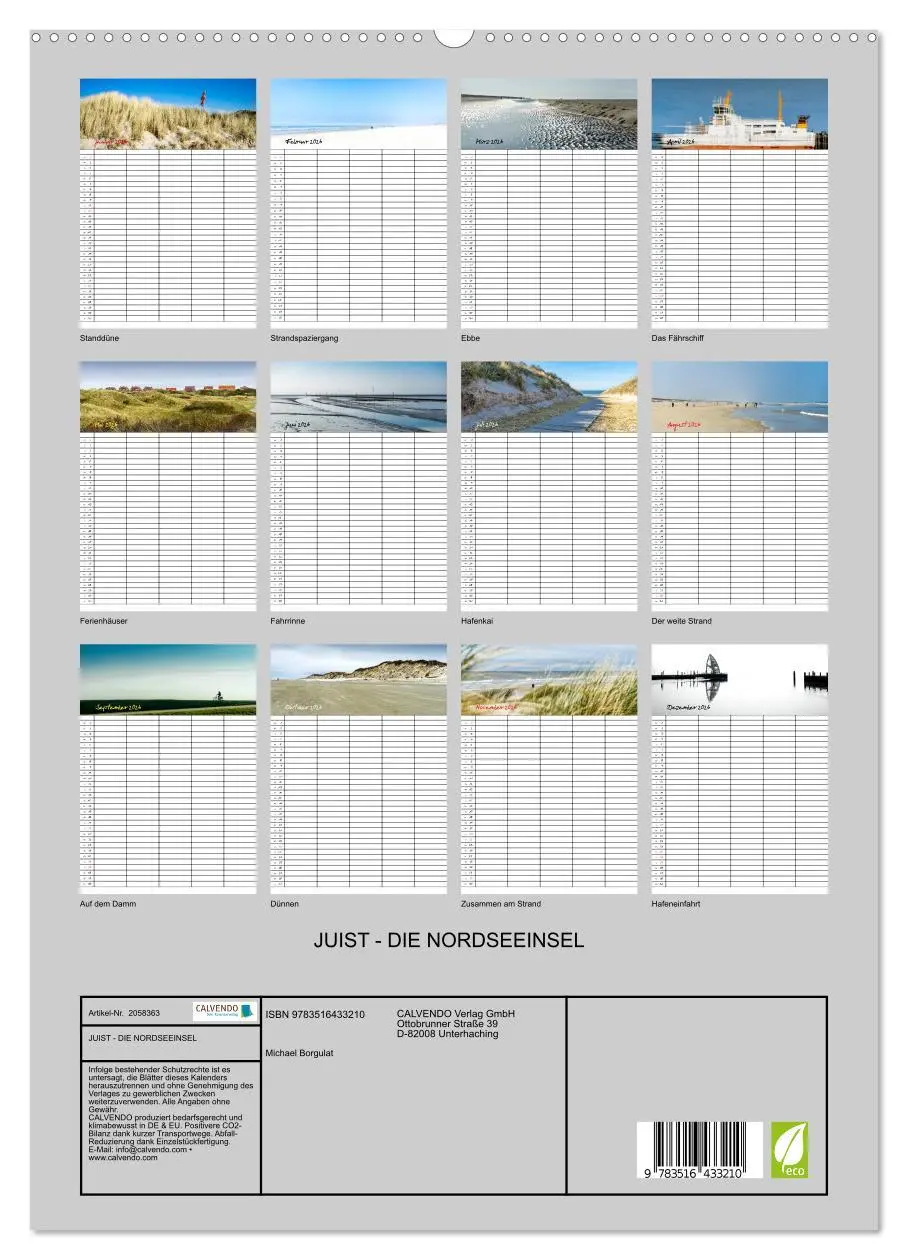 Bild: 9783516433210 | JUIST - DIE NORDSEEINSEL (hochwertiger Premium Wandkalender 2026...