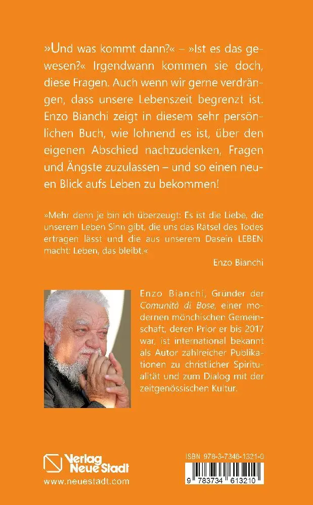 Bild: 9783734613210 | Und dann? | Enzo Bianchi | Buch | 144 S. | Deutsch | 2023 | Neue Stadt