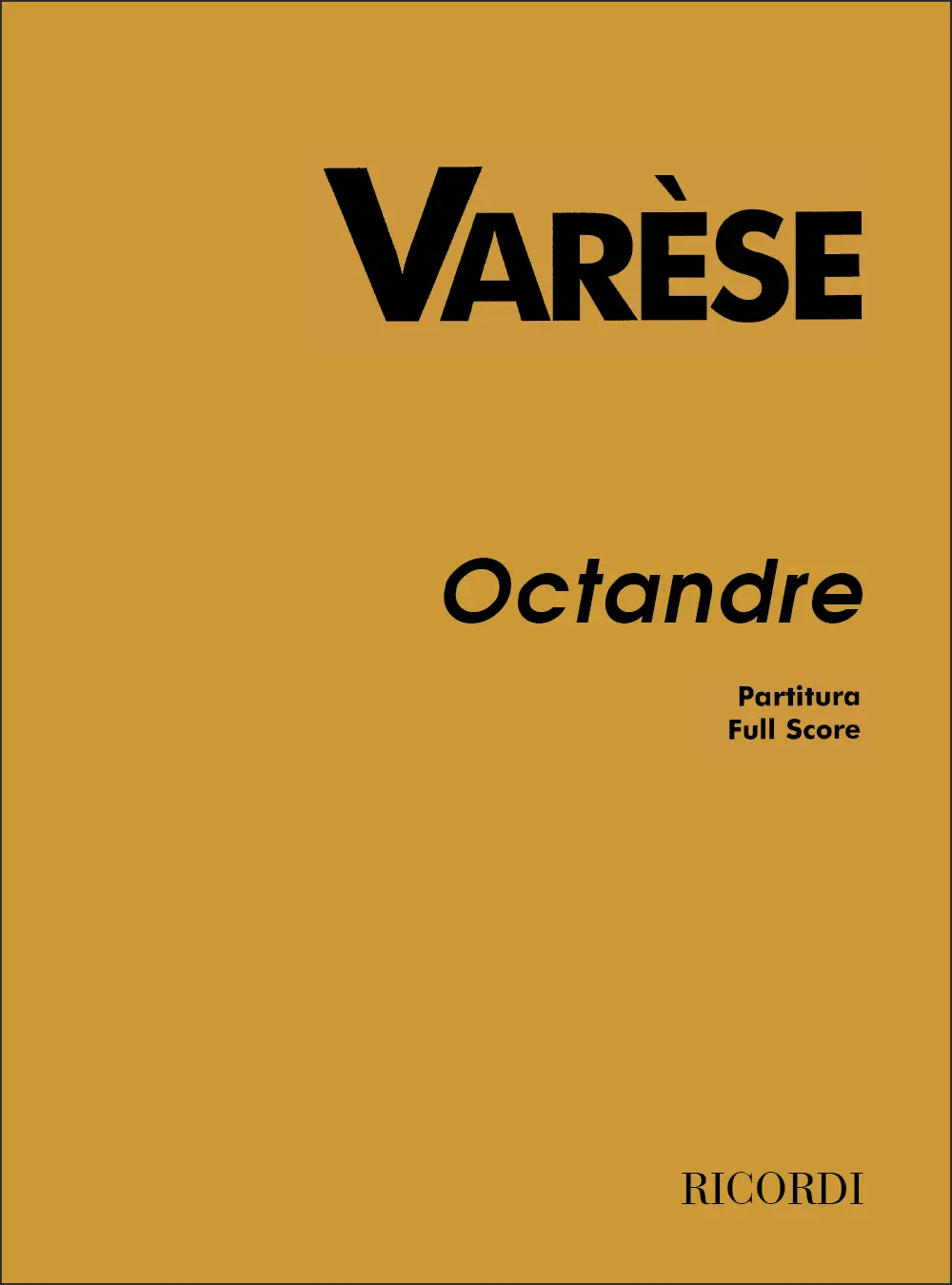 Cover: 9790041353210 | Octandre | Partitura/Full Score | Edgar Varèse | Partitur | 2000