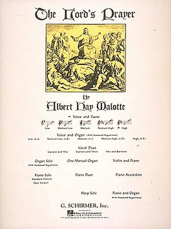 Cover: 9780793553310 | Lord's Prayer | High Voice (E-Flat) and Piano | Albert Hay Malotte