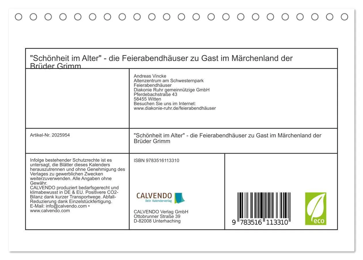 Bild: 9783516113310 | "Schönheit im Alter" - die Feierabendhäuser zu Gast im Märchenland...