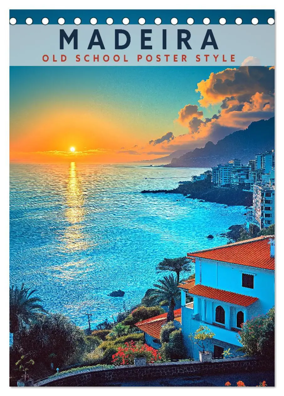 Cover: 9783516283310 | Madeira - Old School Poster Style (Tischkalender 2026 DIN A5 hoch),...