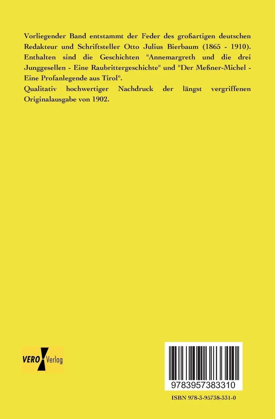 Rückseite: 9783957383310 | Annemargreth und die drei Junggesellen. Eine Raubrittergeschichte