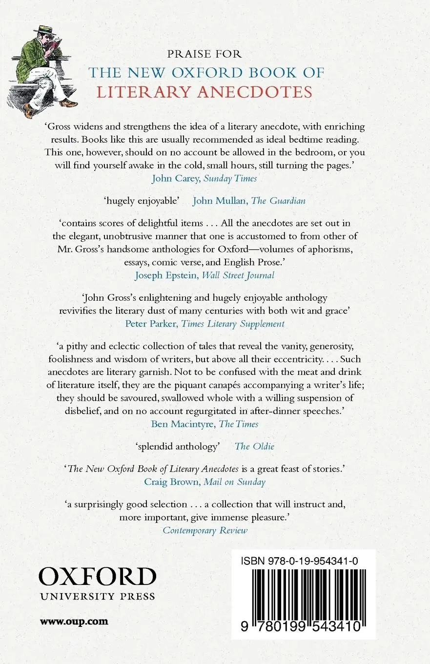 Rückseite: 9780199543410 | The New Oxford Book of Literary Anecdotes | John Gross | Taschenbuch