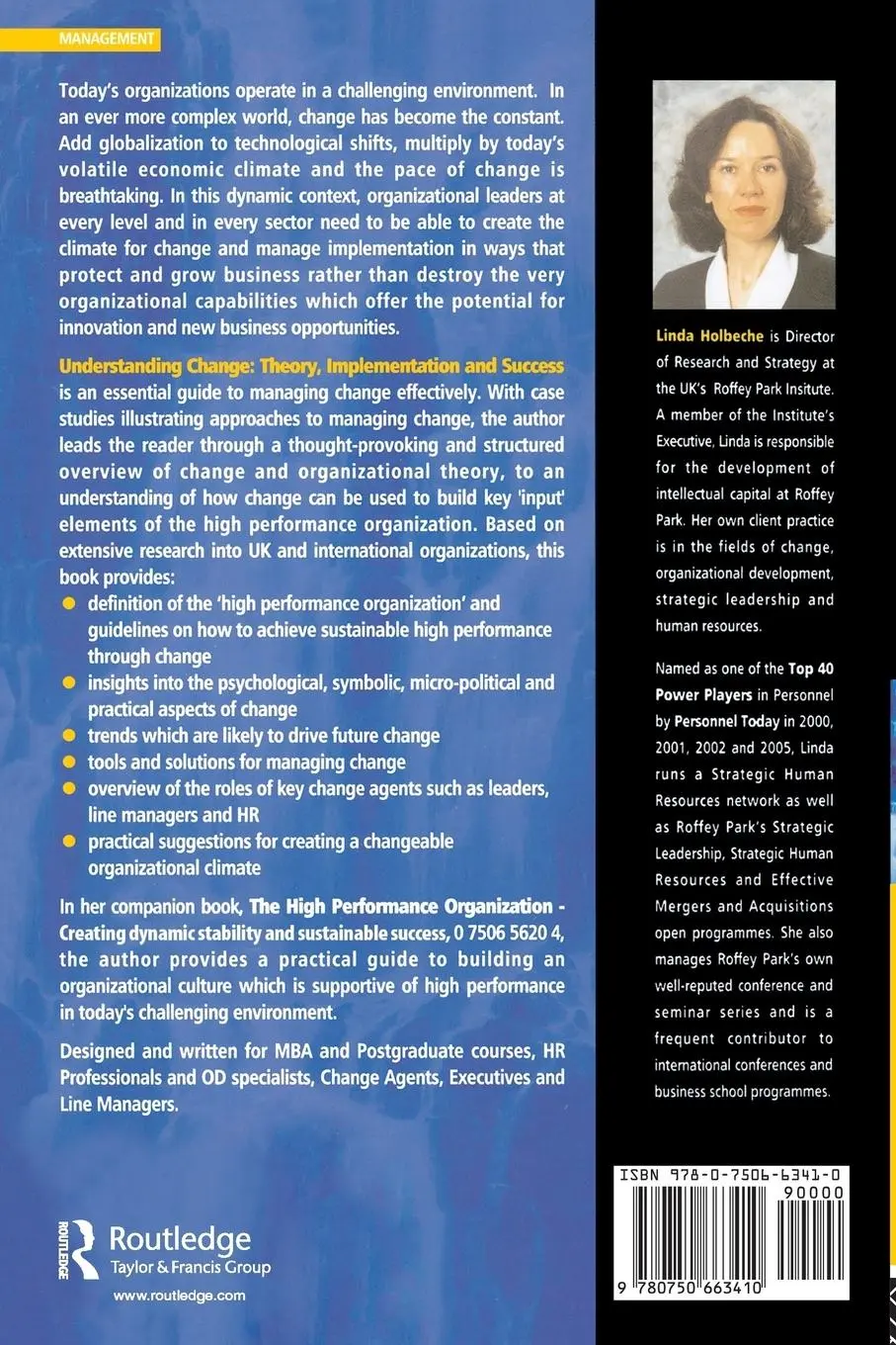 Rückseite: 9780750663410 | Understanding Change | Linda Holbeche | Taschenbuch | Englisch | 2005