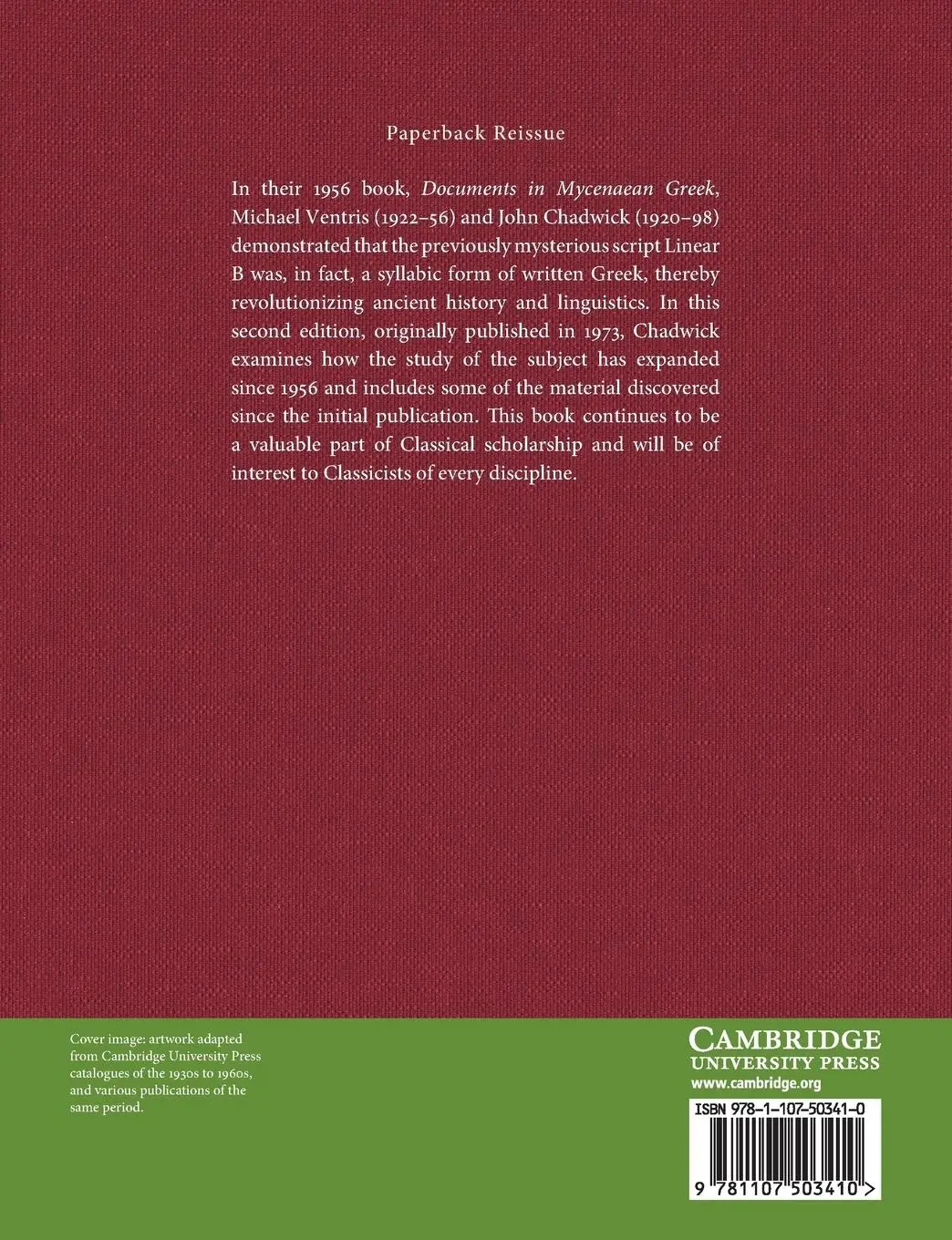Rückseite: 9781107503410 | Documents in Mycenaean Greek | Michael Ventris (u. a.) | Taschenbuch