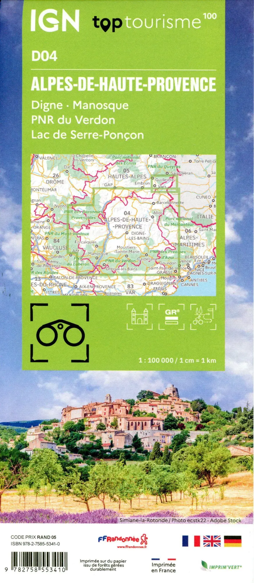 Bild: 9782758553410 | 4 Alpes de Haute Provence | 1:100000 | (Land-)Karte | Französisch