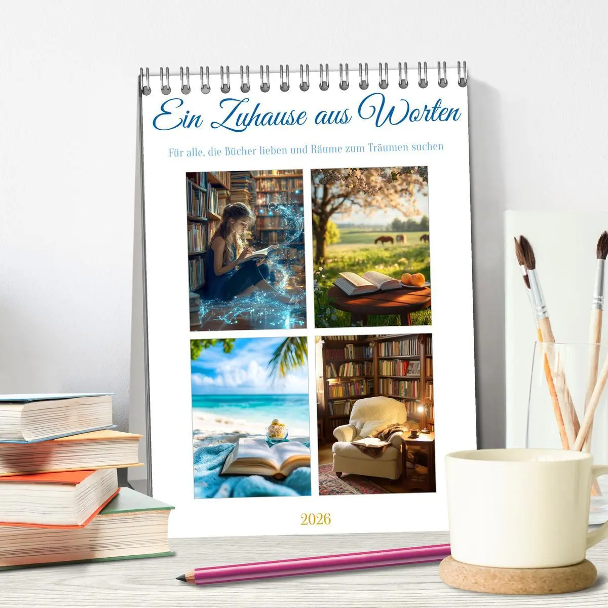 Bild: 9783457943410 | Ein Zuhause aus Worten (Tischkalender 2026 DIN A5 hoch), CALVENDO...