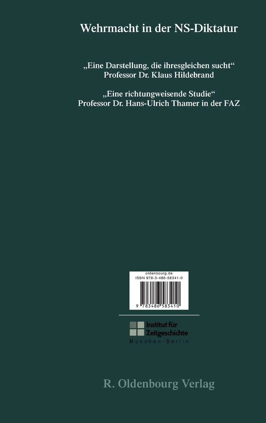 Rückseite: 9783486583410 | Hitlers Heerführer | Johannes Hürter | Buch | VIII | Deutsch | 2007