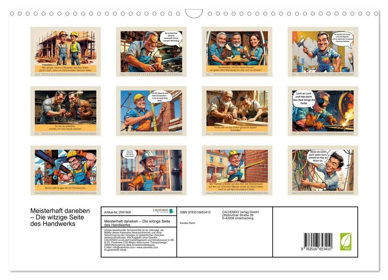 Bild: 9783516653410 | Meisterhaft daneben - Die witzige Seite des Handwerks (Wandkalender...