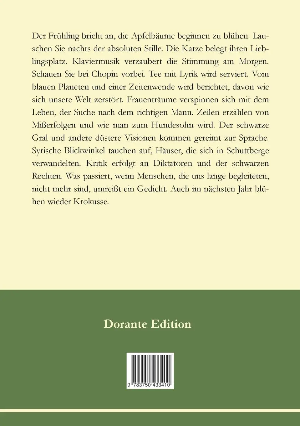 Rückseite: 9783750433410 | Eine Tasse Tee genießen | Gedichte | Dobrovolny-Mühlenbach (u. a.)