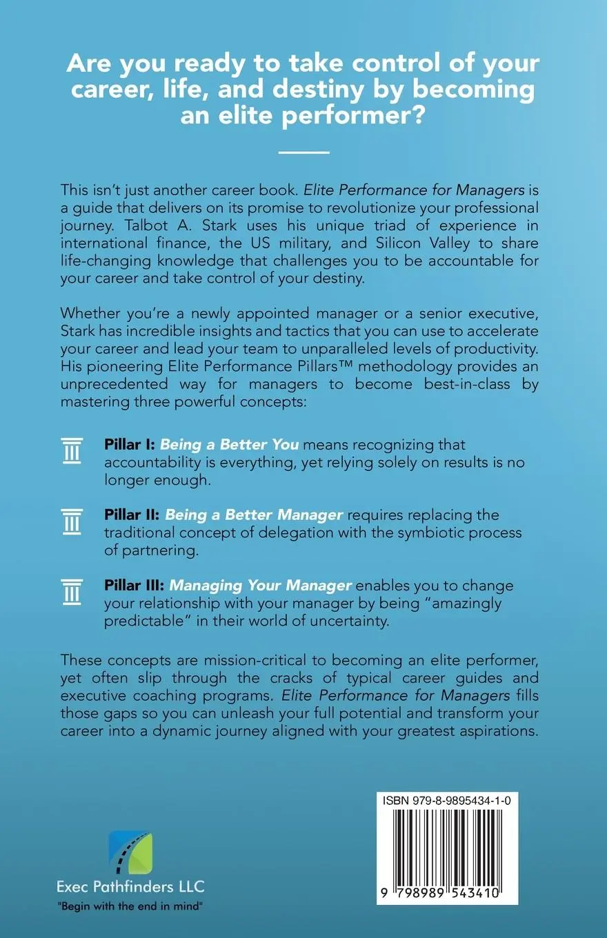 Rückseite: 9798989543410 | Elite Performance for Managers | Talbot A. Stark | Taschenbuch | 2024
