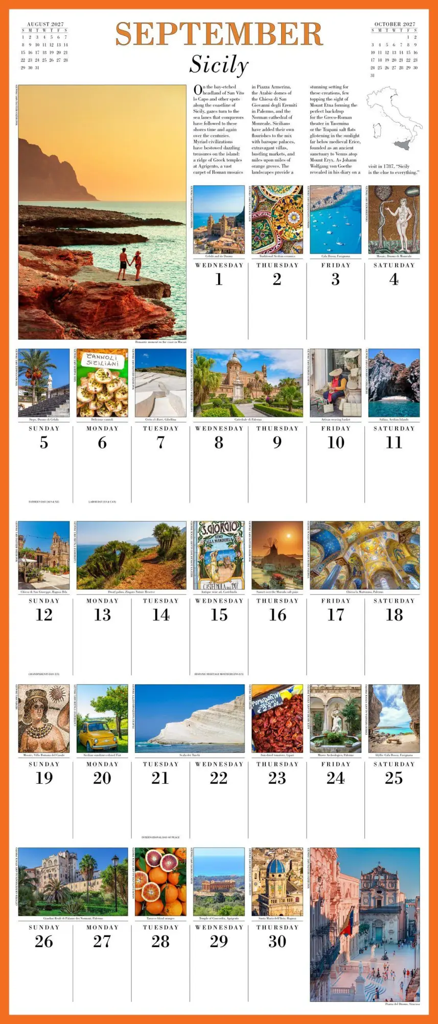 Bild: 9781523533510 | 365 Days in Italy Picture-A-Day® Wall Calendar 2027 | Schultz (u. a.)
