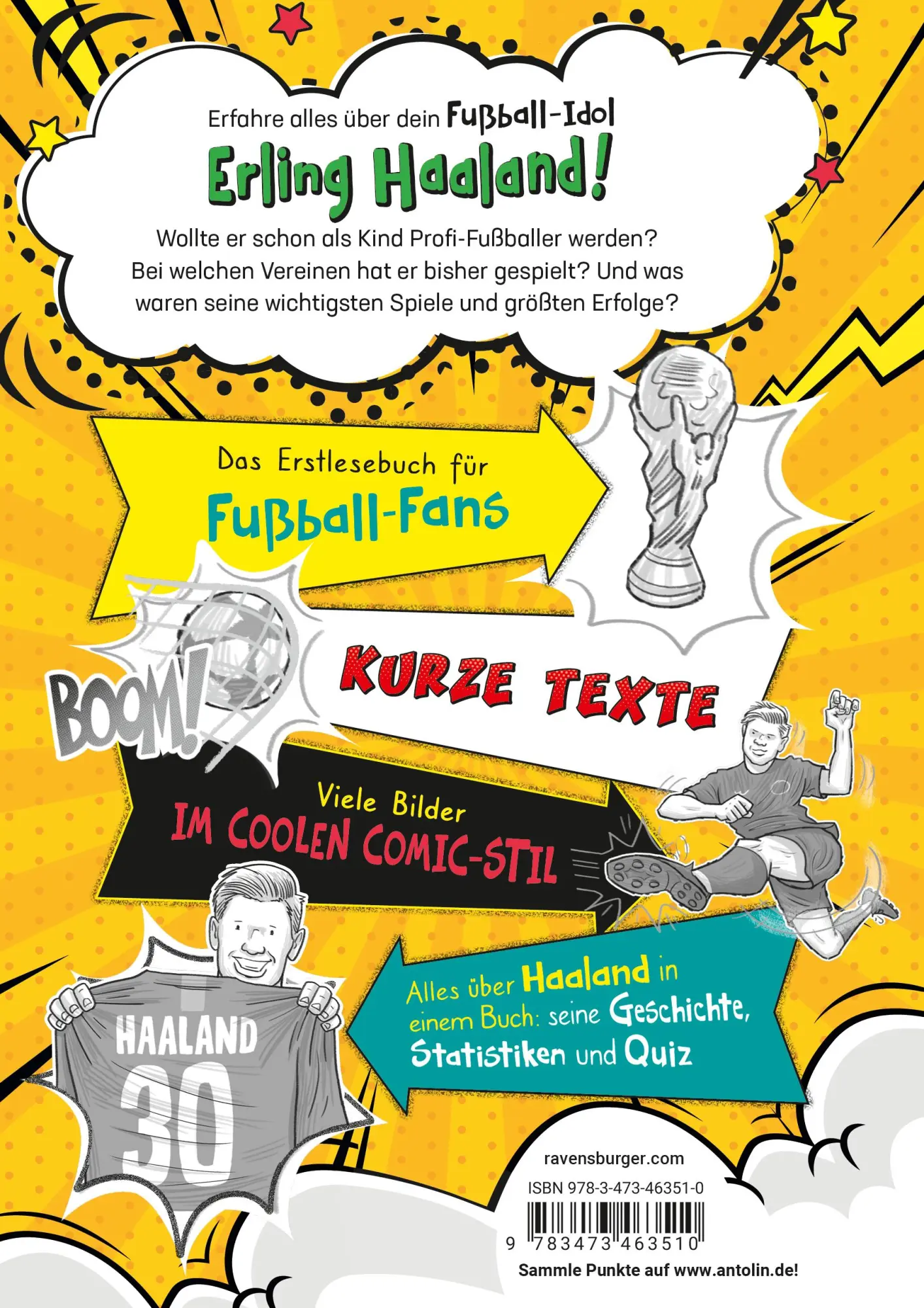 Rückseite: 9783473463510 | Fußball-Stars - Alles über Haaland. Vom Fußball-Talent zum Megastar
