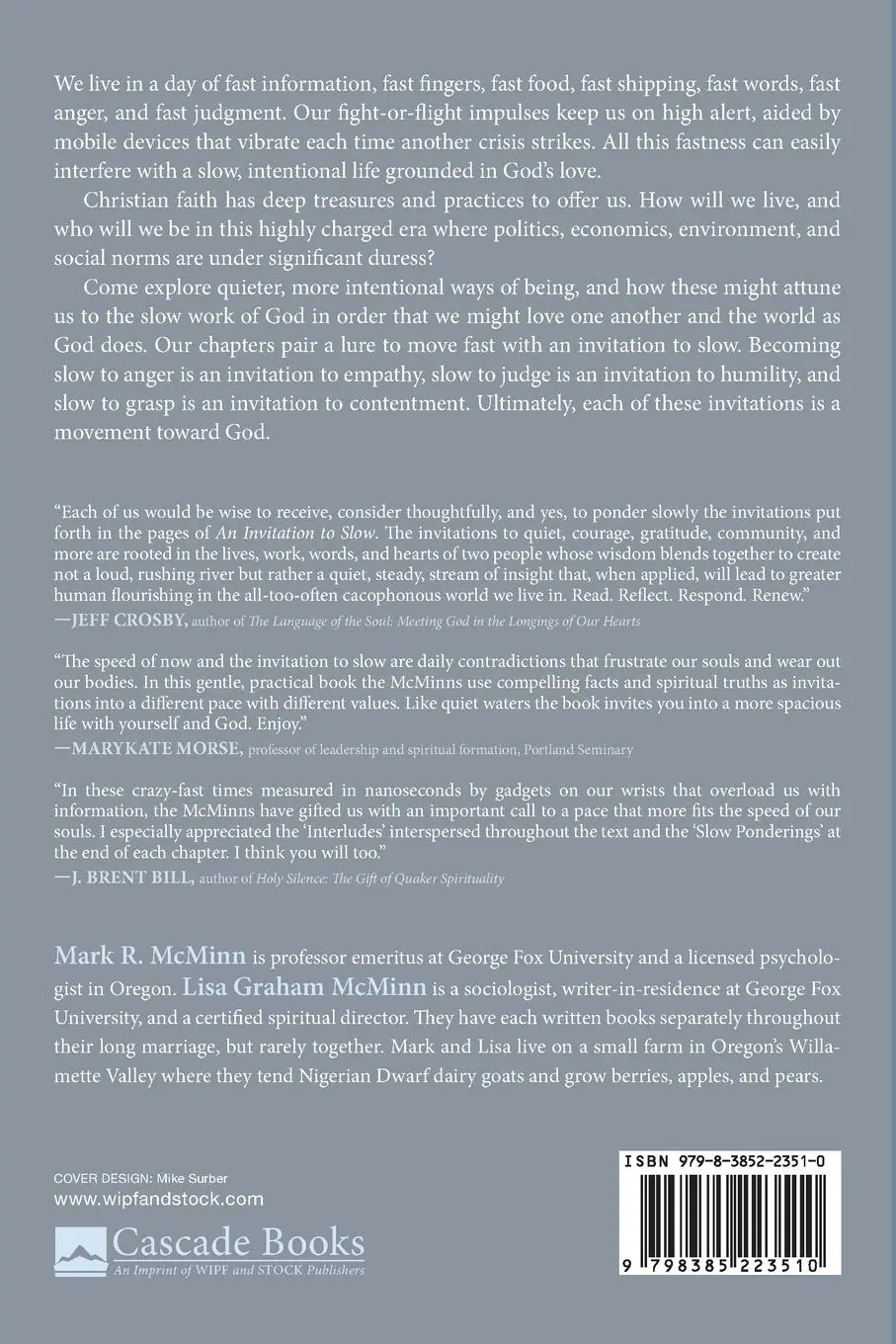 Rückseite: 9798385223510 | An Invitation to Slow | Mark R. Mcminn (u. a.) | Taschenbuch | 2024