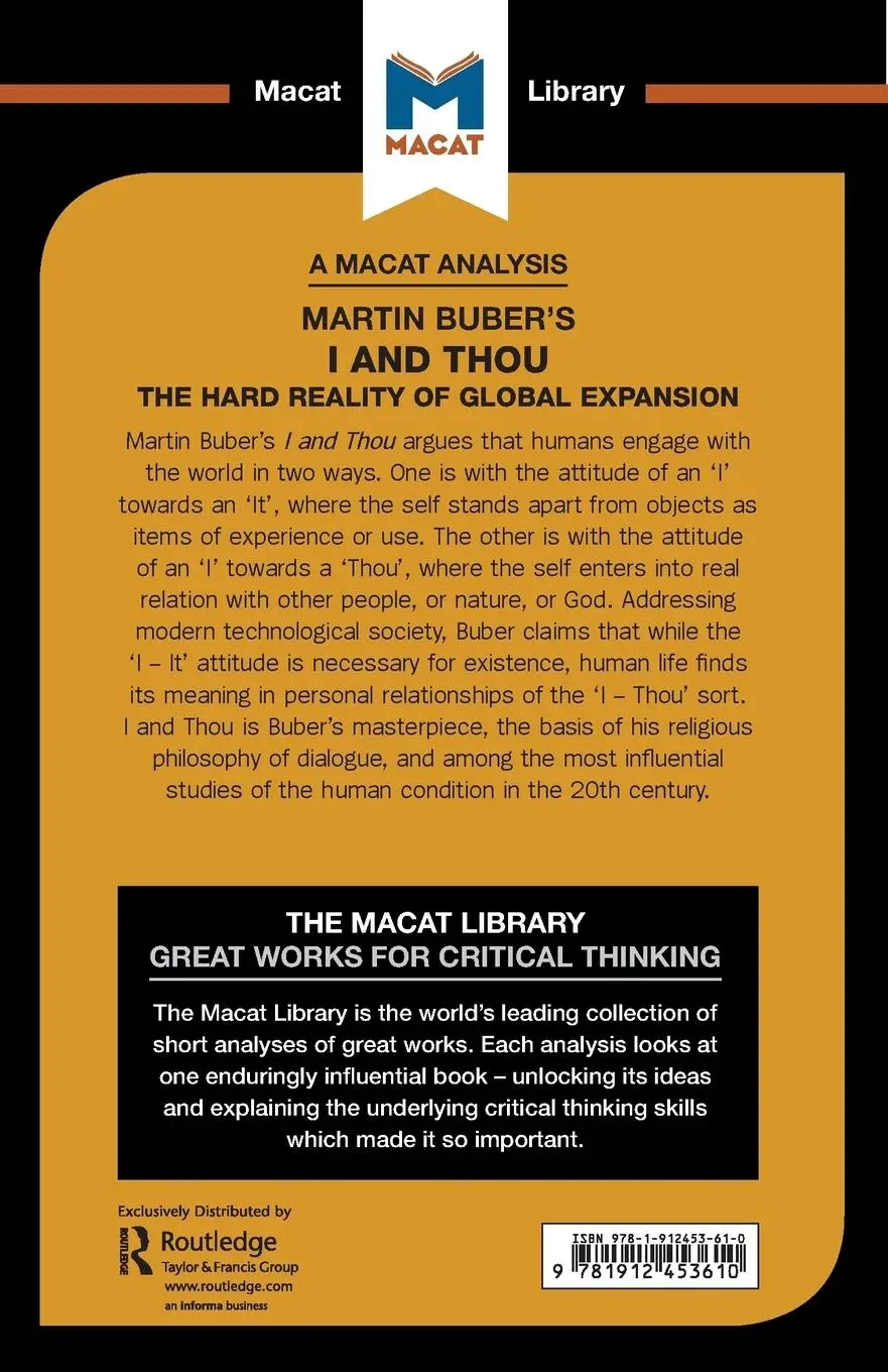 Rückseite: 9781912453610 | An Analysis of Martin Buber's I and Thou | Simon Ravenscroft | Buch