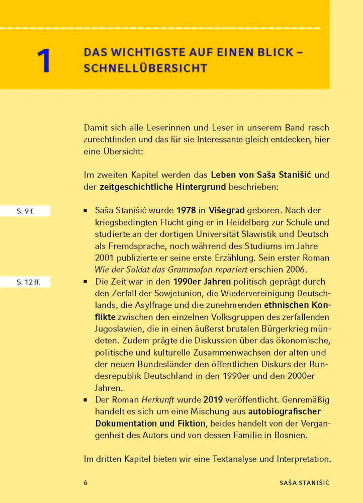 Bild: 9783129303610 | Herkunft von Sasa Stanisic - Textanalyse und Interpretation | Stanisic