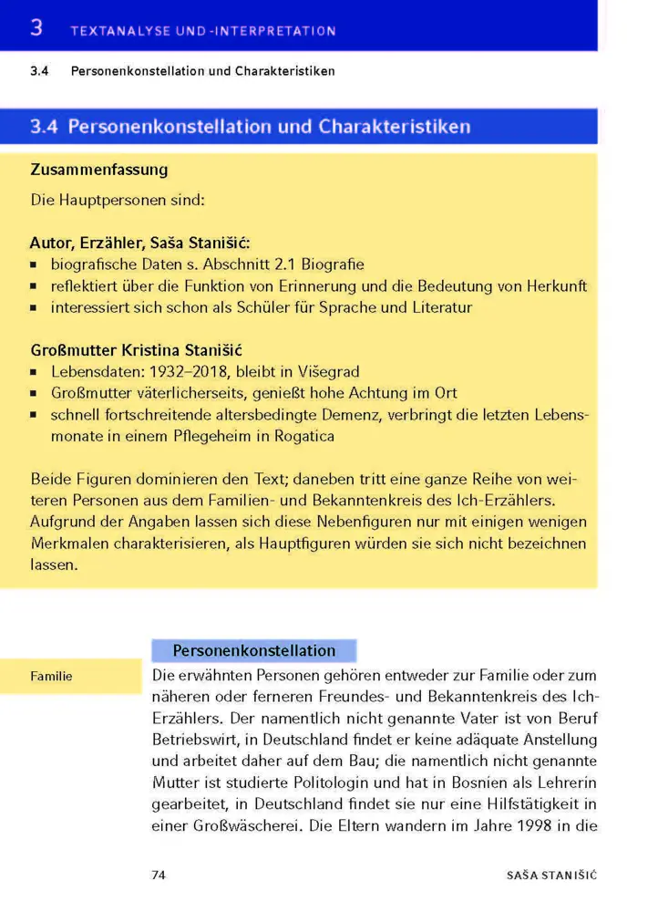 Bild: 9783129303610 | Herkunft von Sasa Stanisic - Textanalyse und Interpretation | Stanisic