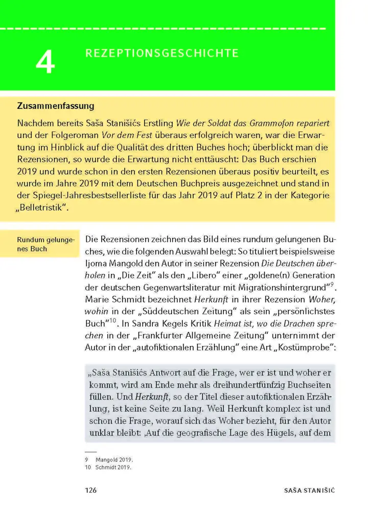 Bild: 9783129303610 | Herkunft von Sasa Stanisic - Textanalyse und Interpretation | Stanisic